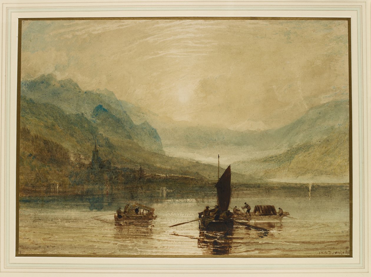 Brienzsjön, månsken av Joseph Mallord William Turner