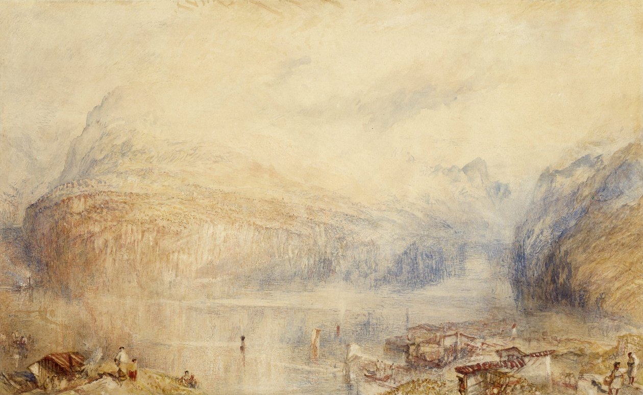 Luzernsjön sedd från Brunnen av Joseph Mallord William Turner