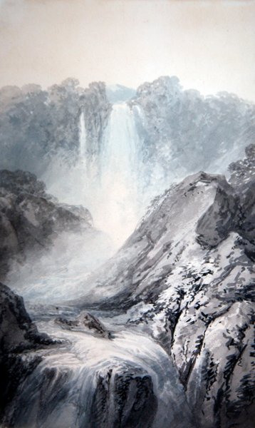 Landskap (akvarell & kroppsfärg på papper) av Joseph Mallord William Turner