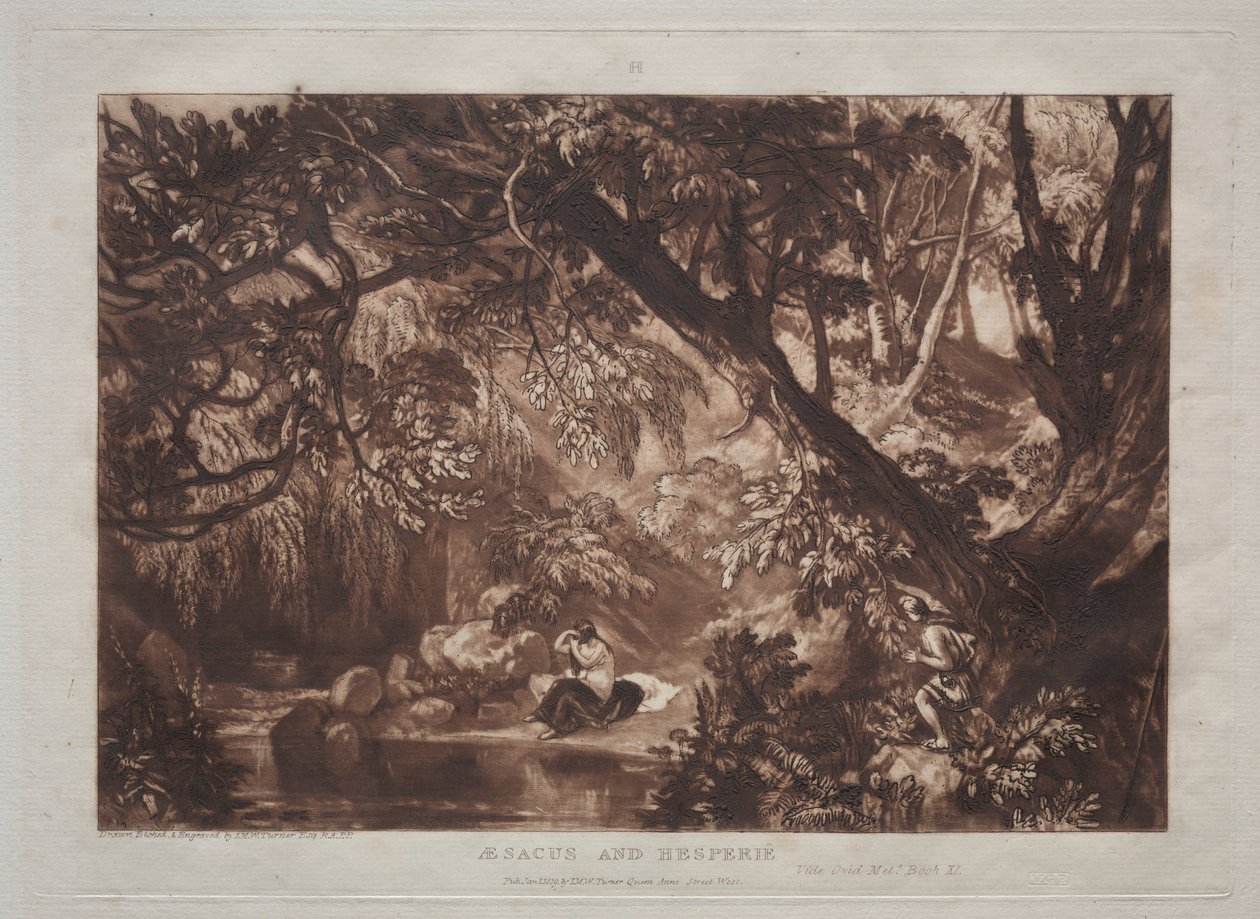 Aesacus och Hesperie av Joseph Mallord William Turner