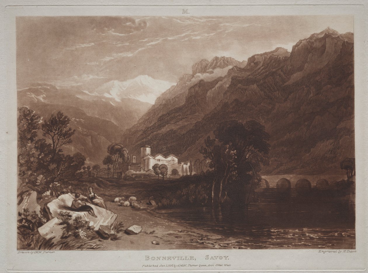 Liber Studiorum: Bonneville, Savoy. av Joseph Mallord William Turner