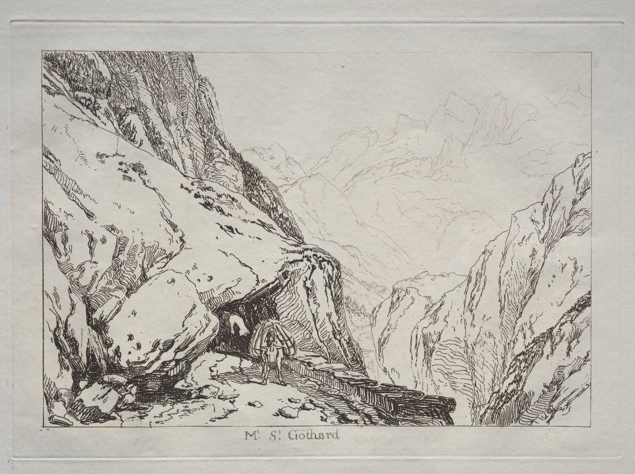 Studiebok: Mt. St. Gotthard av Joseph Mallord William Turner