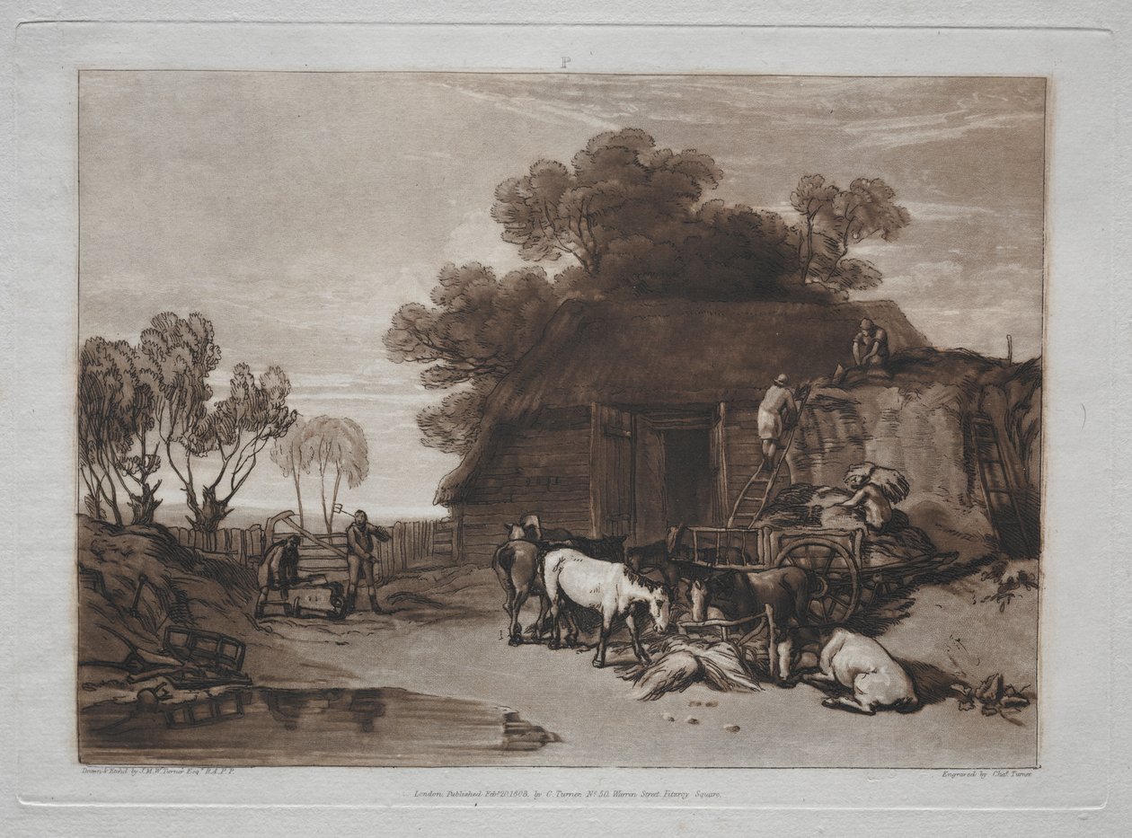 Liber Studiorum: The Straw Yard av Joseph Mallord William Turner