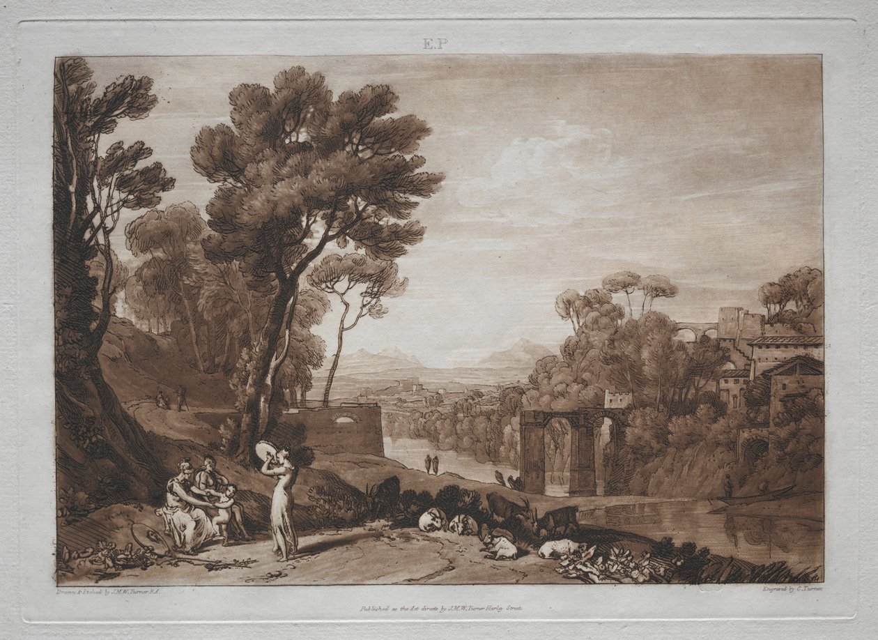 Liber Studiorum: Kvinnan och tamburinen av Joseph Mallord William Turner