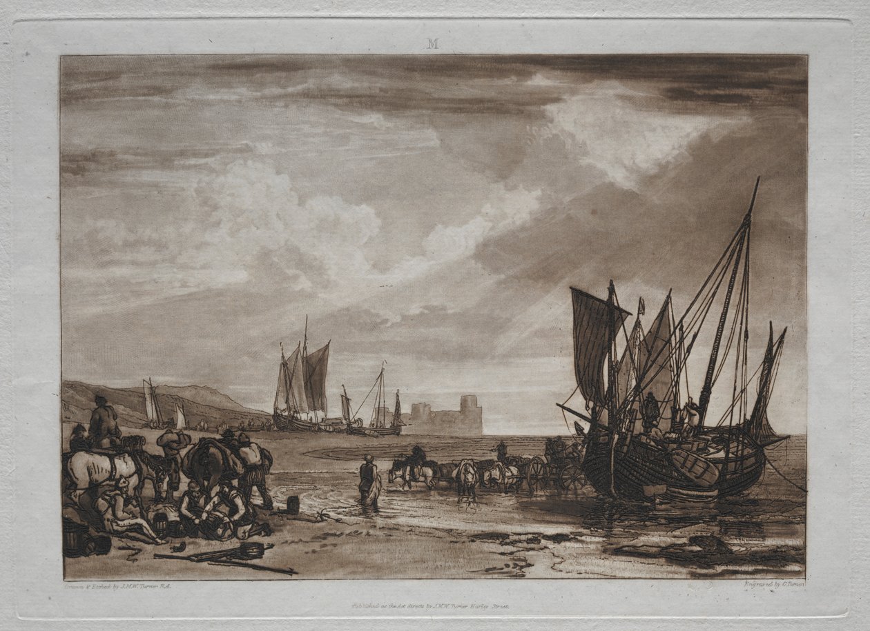 Studiebok: Lossning av fartyg av Joseph Mallord William Turner