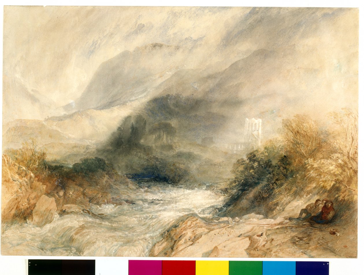 Llanthony Abbey, Monmouthshire (akvarell över penna på vitt papper) av Joseph Mallord William Turner