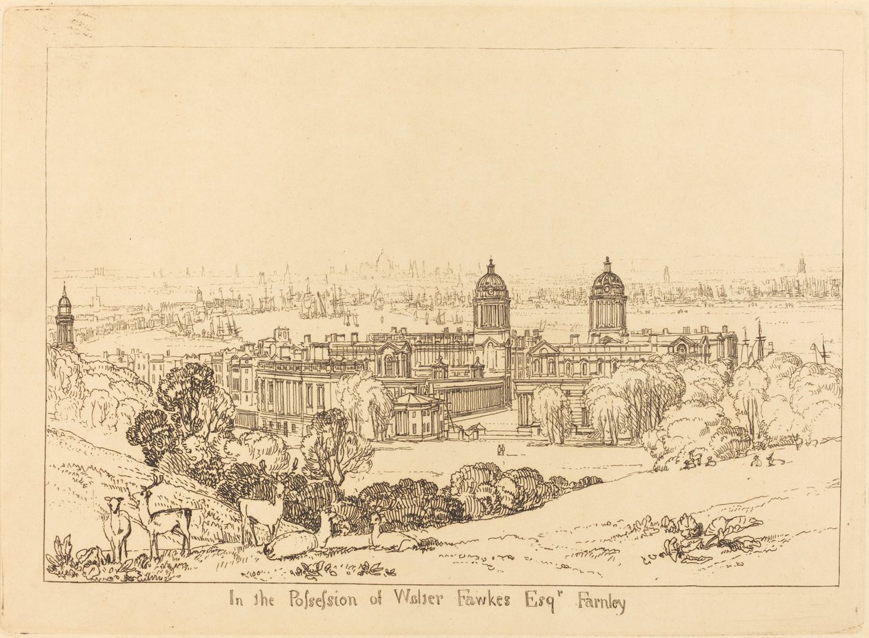 London från Greenwich av Joseph Mallord William Turner