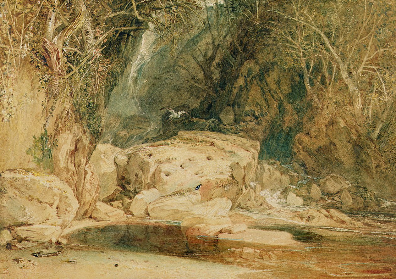 Lonely Dell, Wharfedale, ca 1818 (akvarell på papper) av Joseph Mallord William Turner