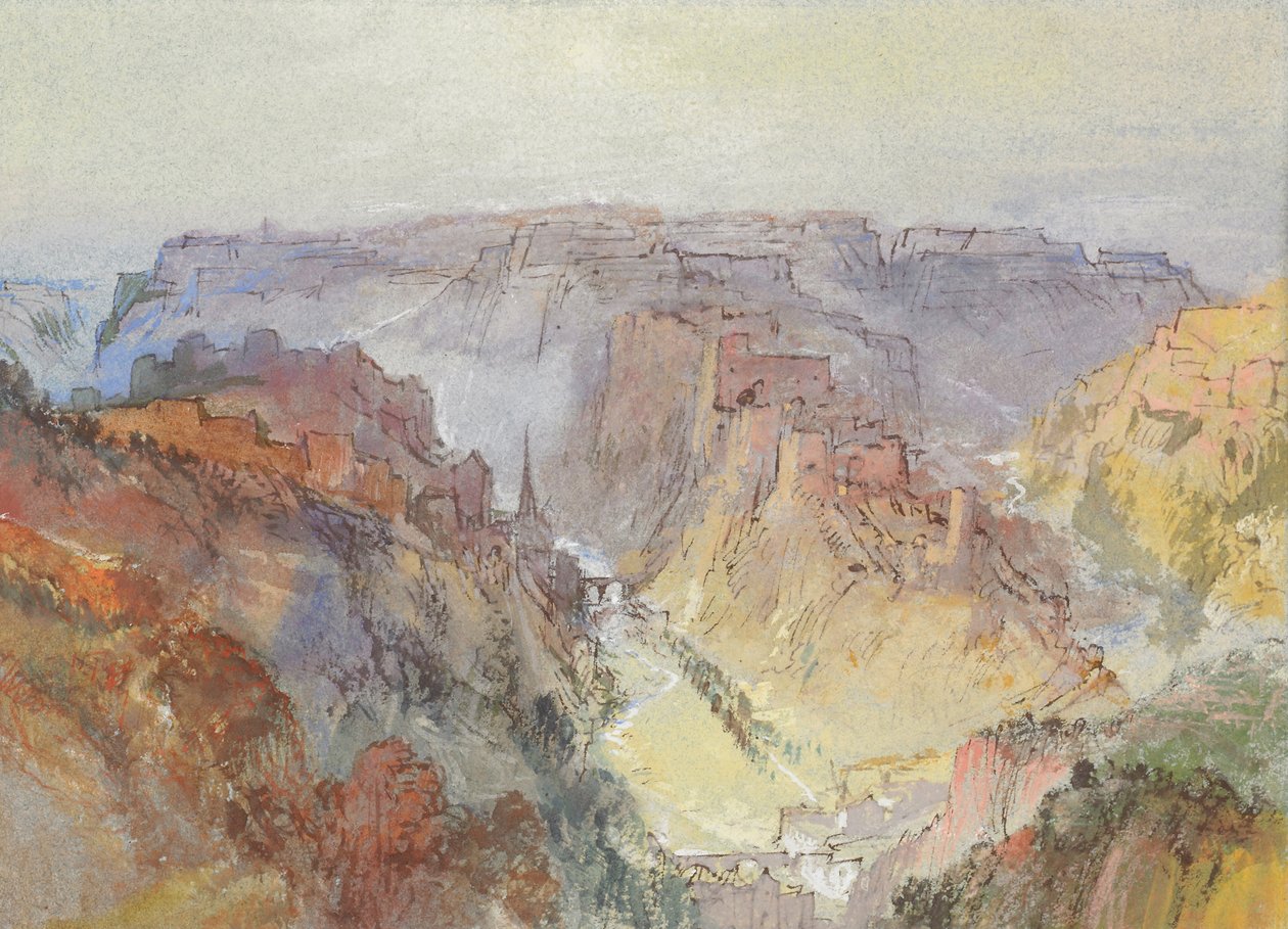 Luxemburg stad från Fetschenhof, 1839-1840. av Joseph Mallord William Turner