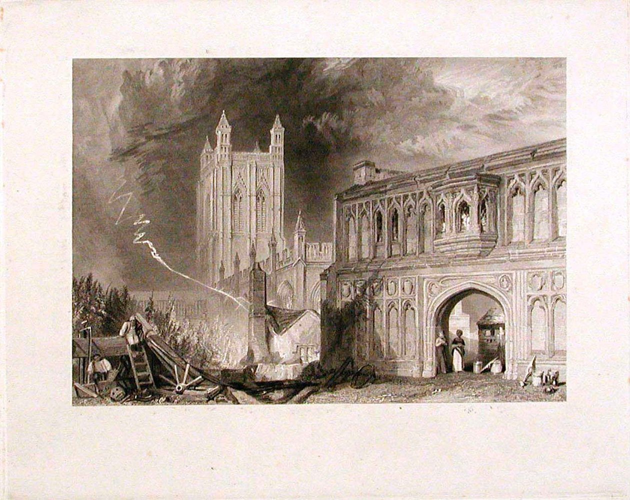 Malvern Abbey och porten av Joseph Mallord William Turner