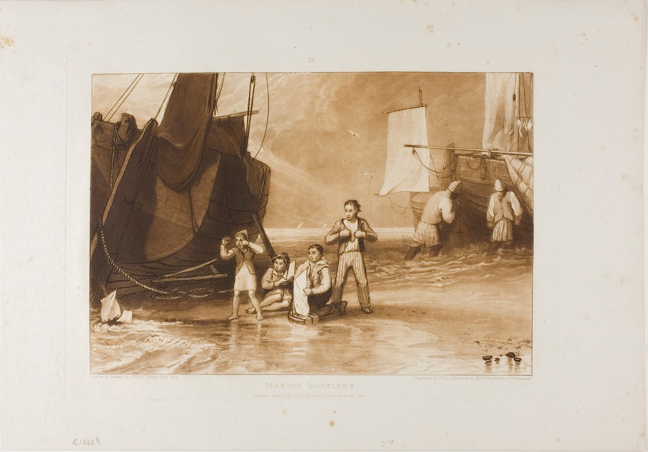 Marine Dabblers, tallrik 29 från Liber Studiorum av Joseph Mallord William Turner