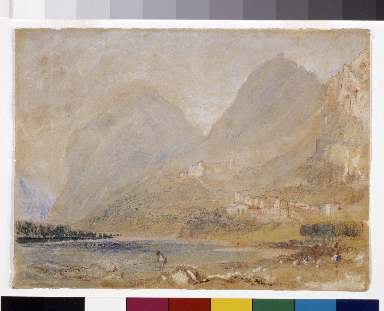 Martinswand, nära Innsbruck (akvarell och gouache på grått papper) av Joseph Mallord William Turner