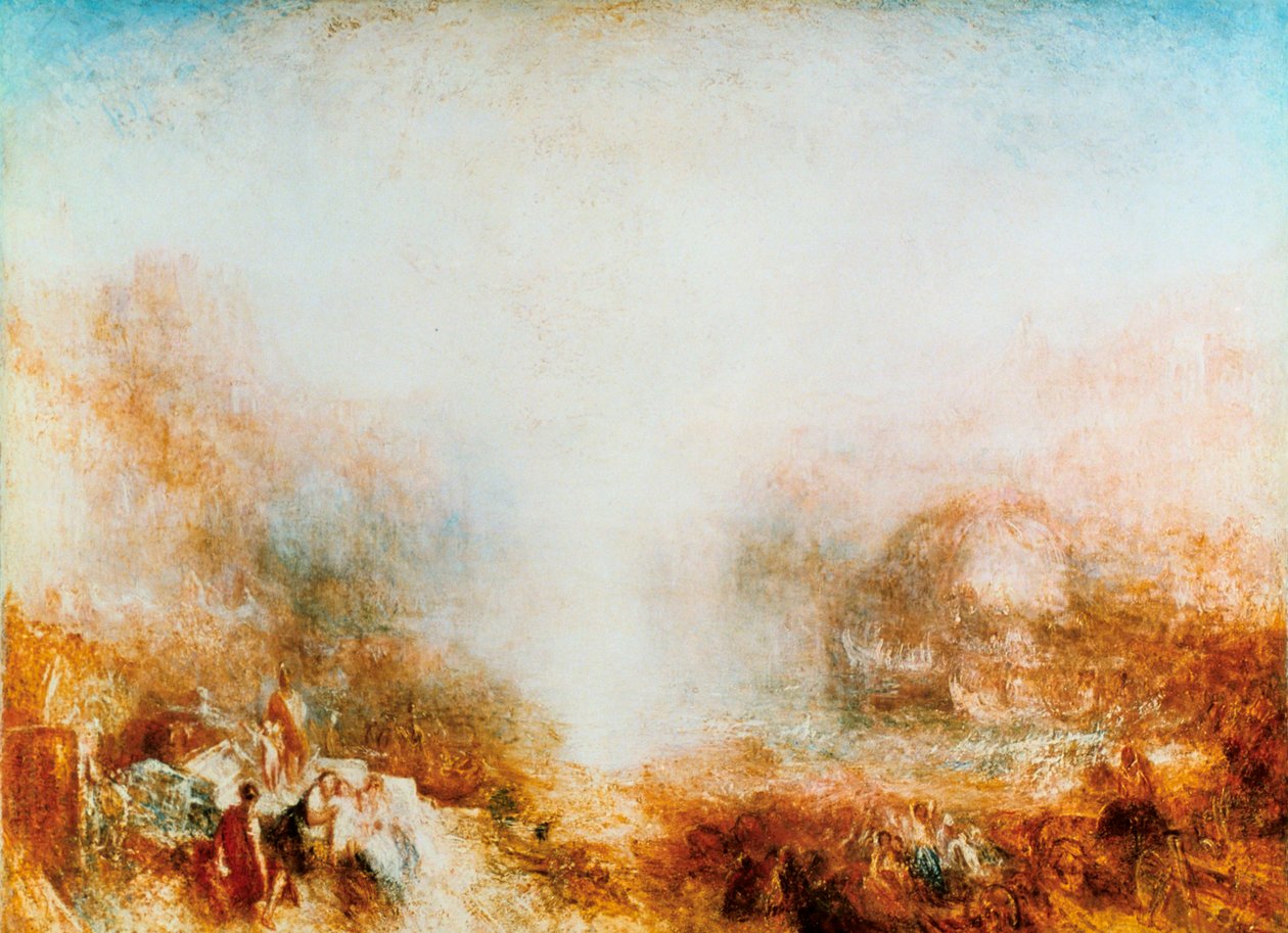 Merkurius skickad till Admonish Aeneas, 1850 av Joseph Mallord William Turner