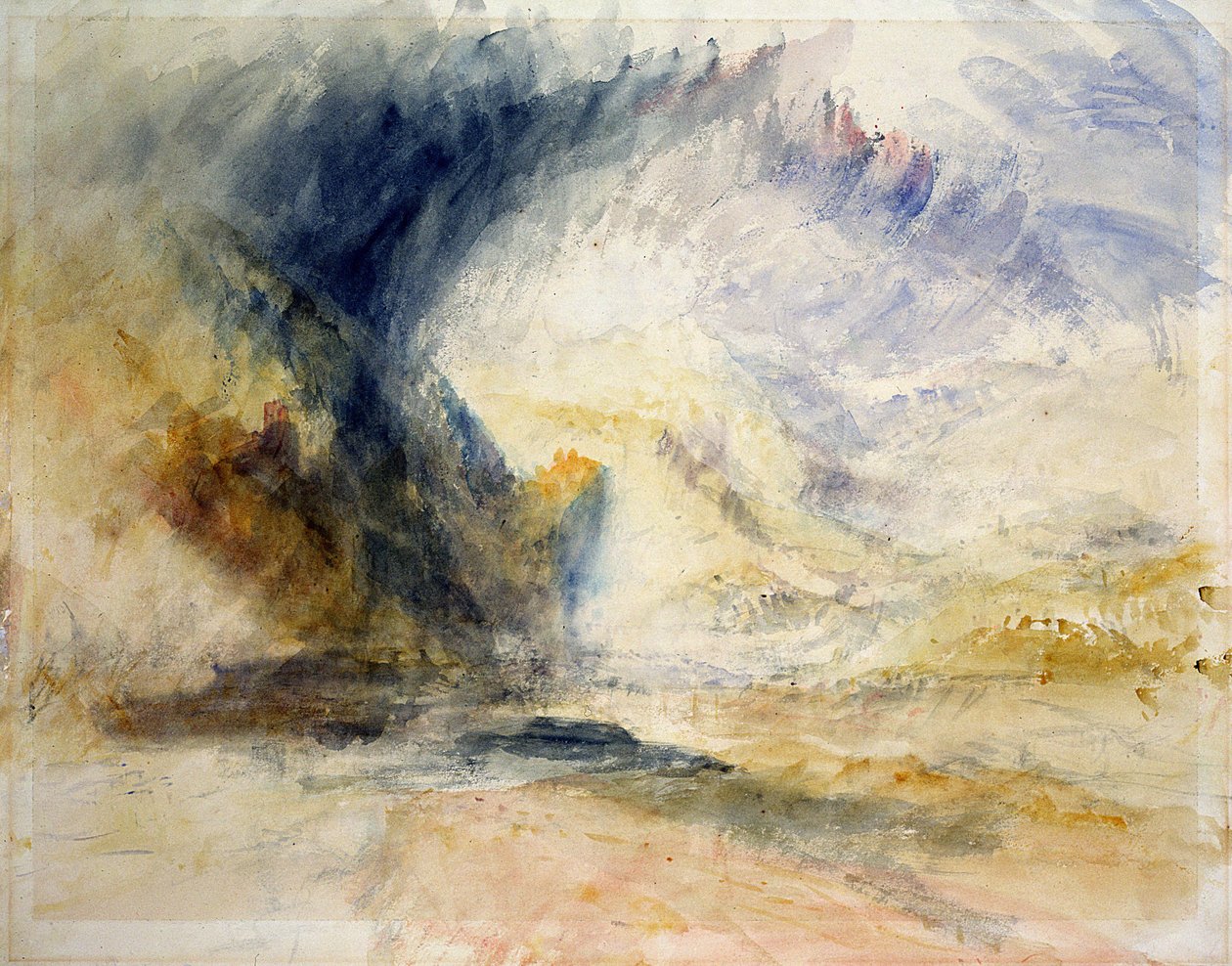 Mount St Gothard (akvarell på papper) av Joseph Mallord William Turner