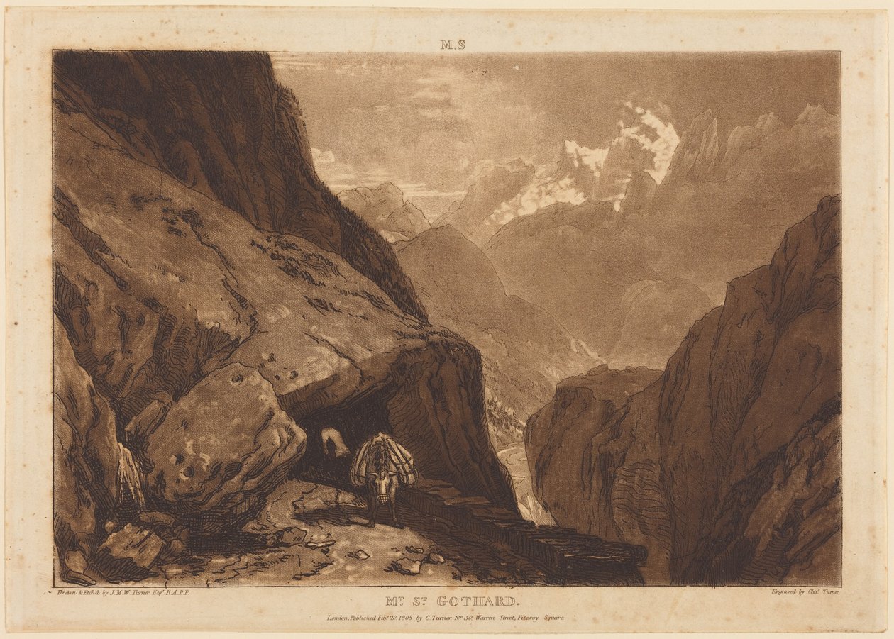 Sankt Gotthardspasset av Joseph Mallord William Turner