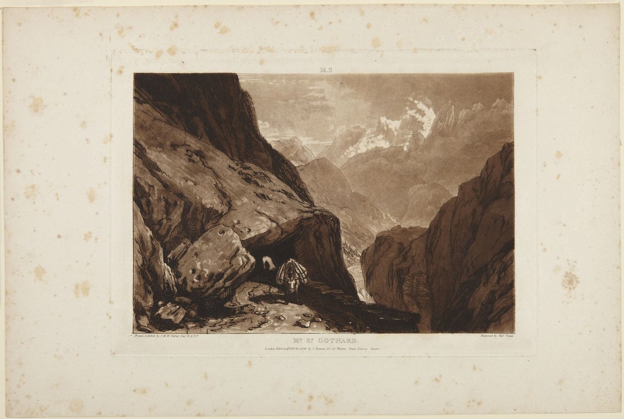 St. Gotthard-berget av Joseph Mallord William Turner