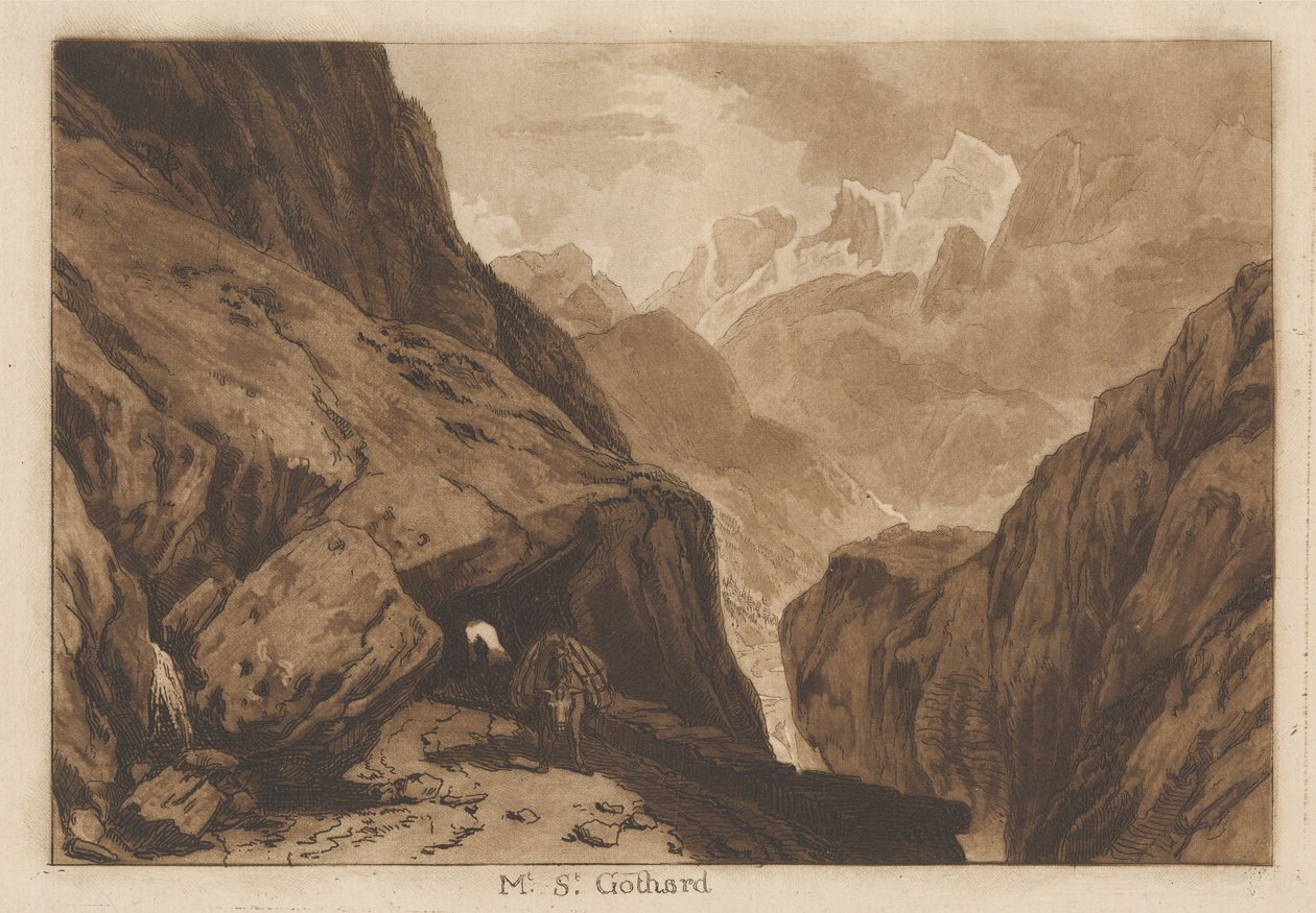Sankt Gotthardsberget av Joseph Mallord William Turner