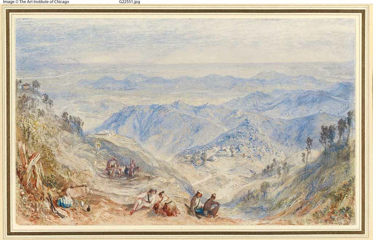Mussooree och Dhoon från Landour av Joseph Mallord William Turner