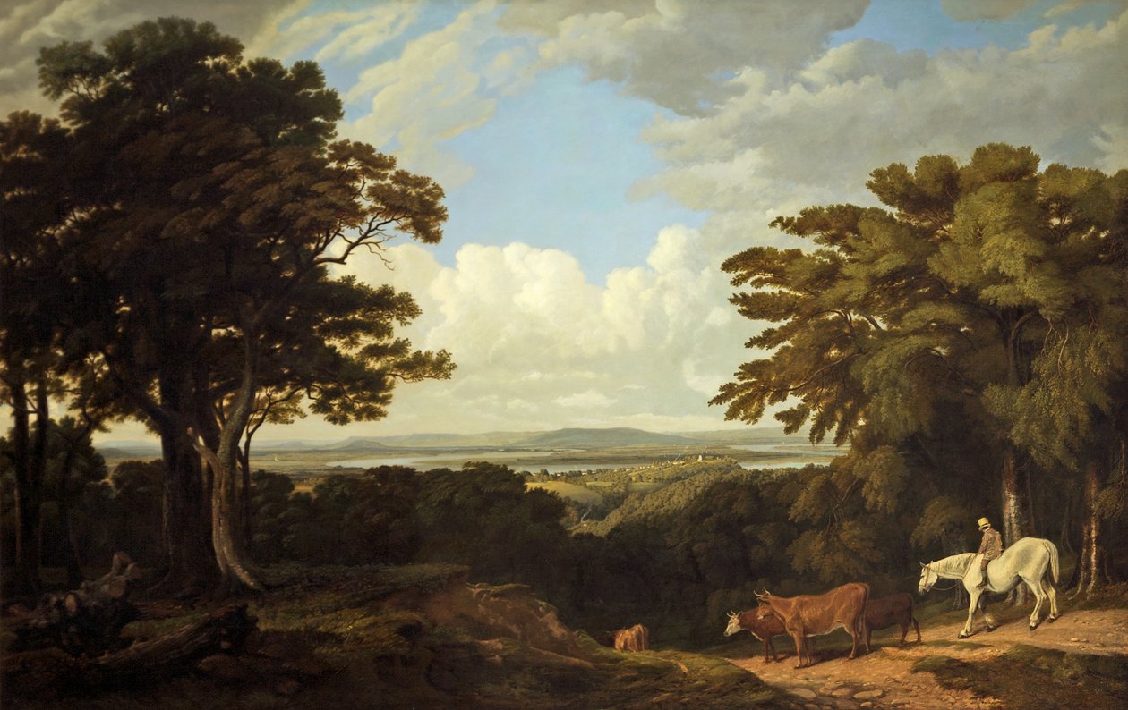 Newnham-on-Severn, Gloucestershire, från Dean Hill av Joseph Mallord William Turner