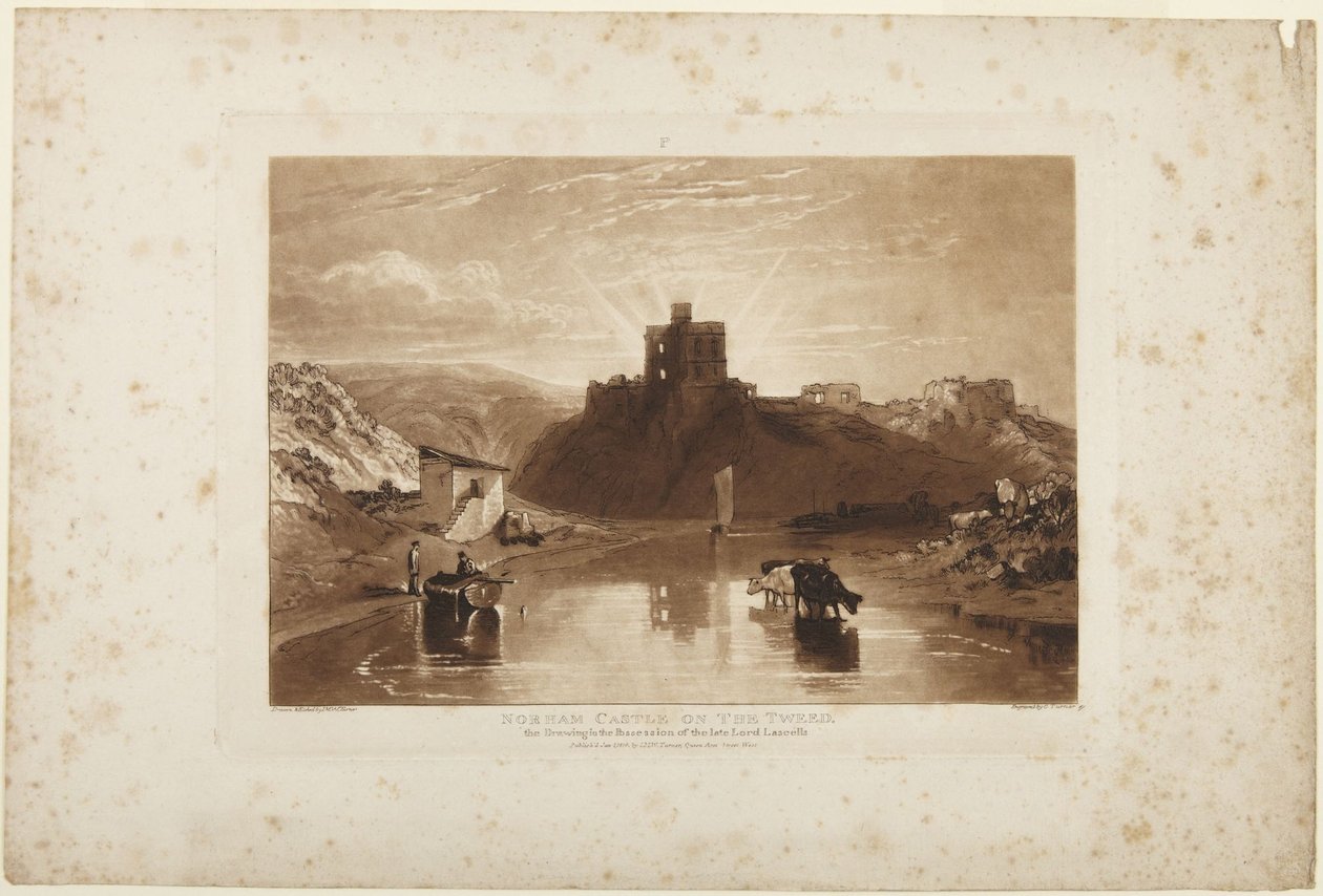 Norham Castle vid floden Tweed av Joseph Mallord William Turner