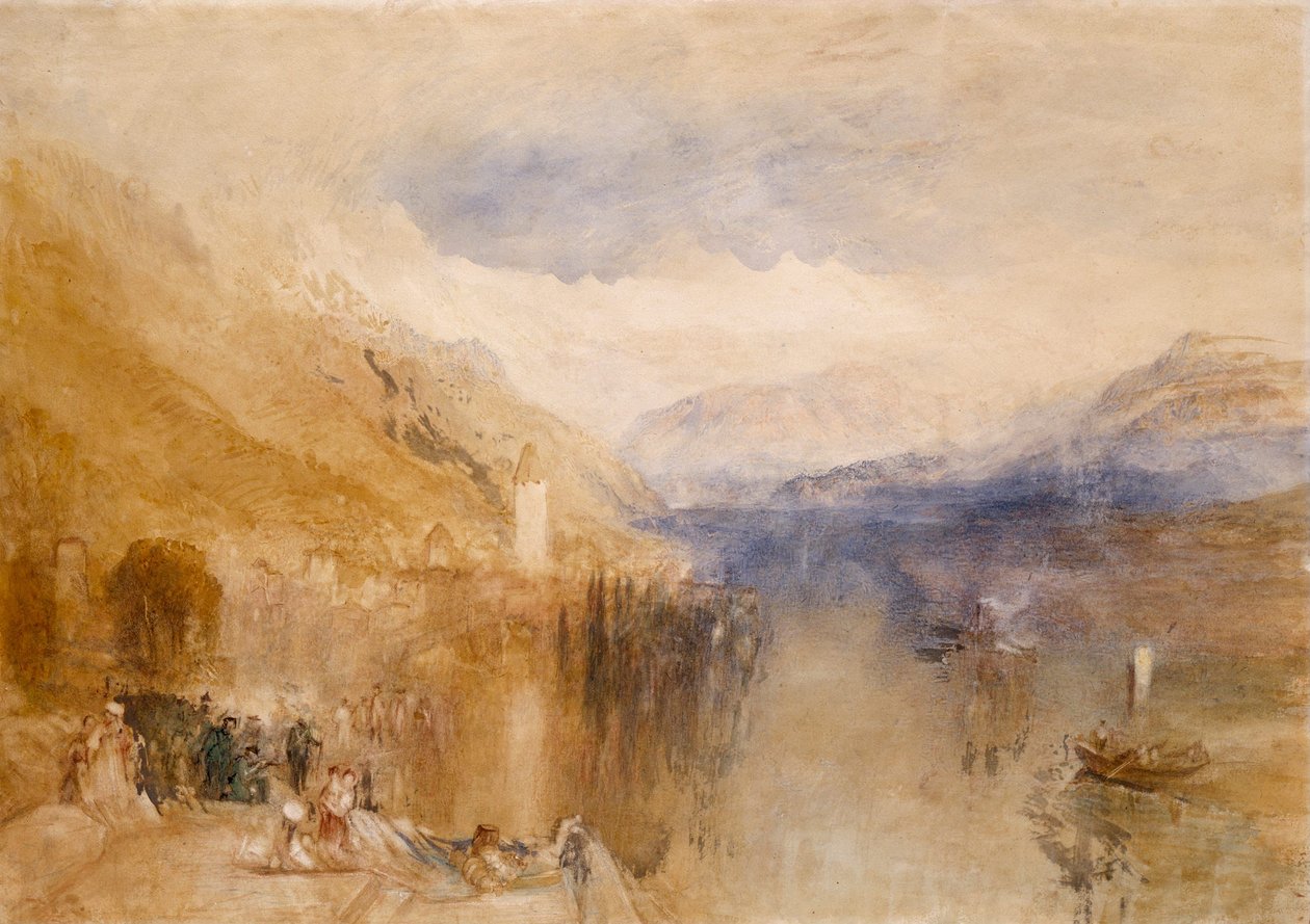 Oberhofen, Thunsjön av Joseph Mallord William Turner