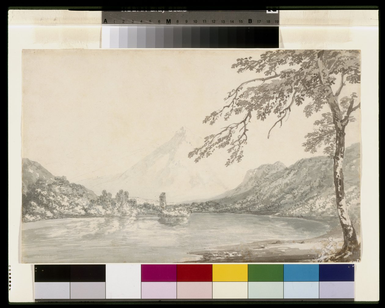 På Aar mellan Unterseen och Brienzsjön av Joseph Mallord William Turner