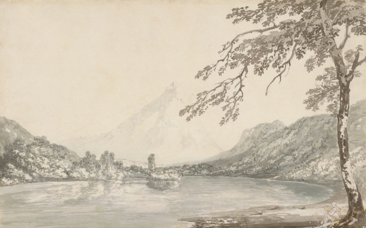 Längs floden Aar mellan Unterseen och Brienzsjön av Joseph Mallord William Turner