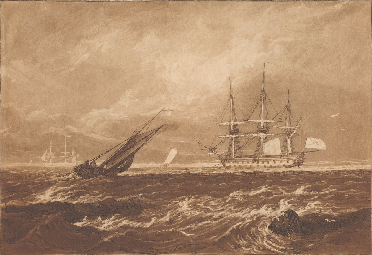 Originalskiss till en målning för W. Leader, Esq. av Joseph Mallord William Turner