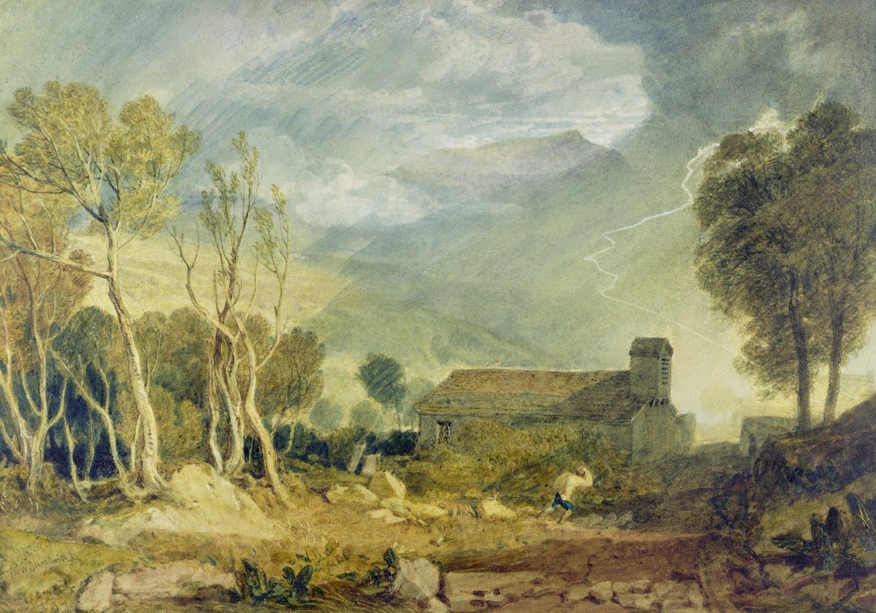 Patterdale Old Church, ca 1810-15 (akvarell över grafit på papper) av Joseph Mallord William Turner