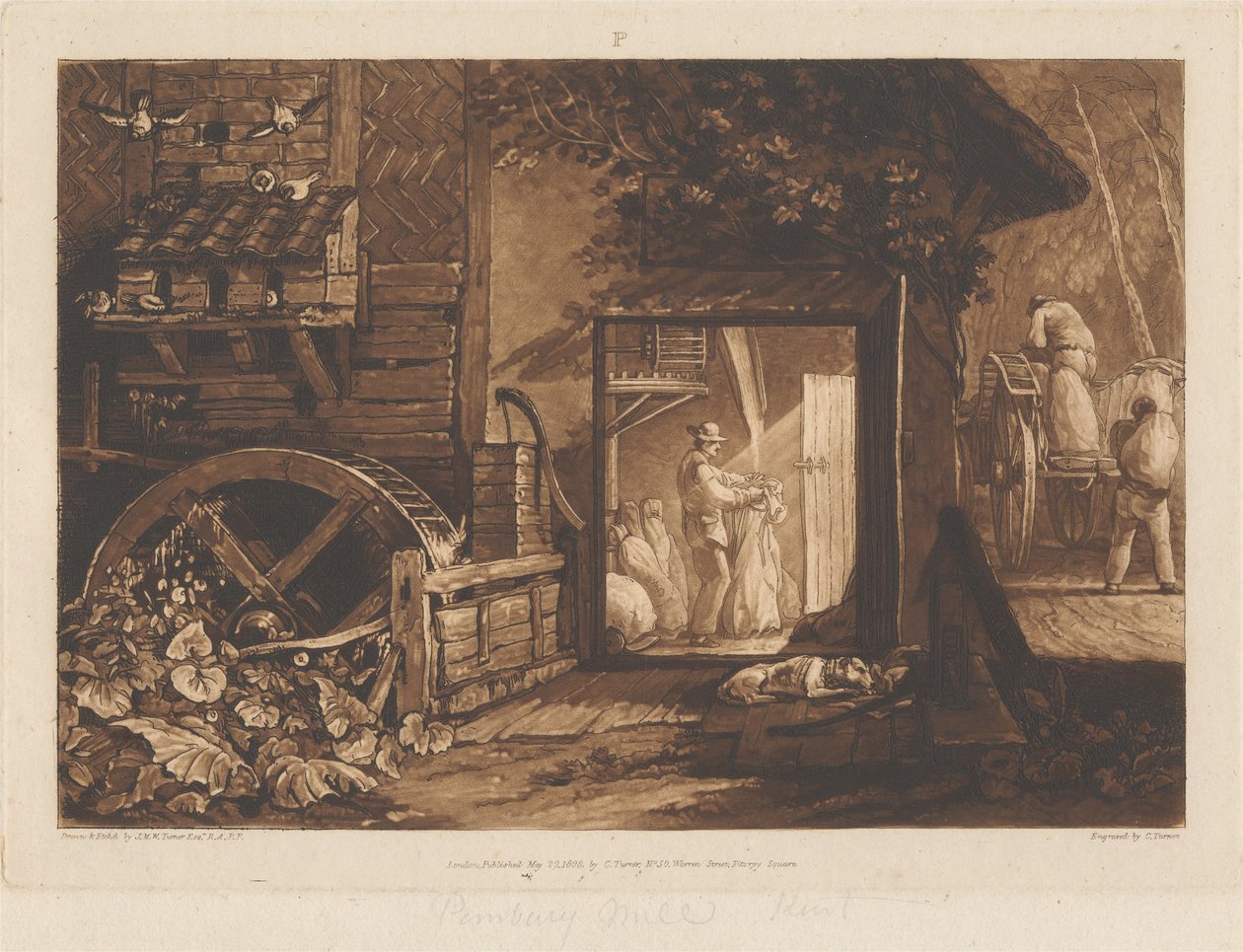 Pembury kvarn, Kent av Joseph Mallord William Turner