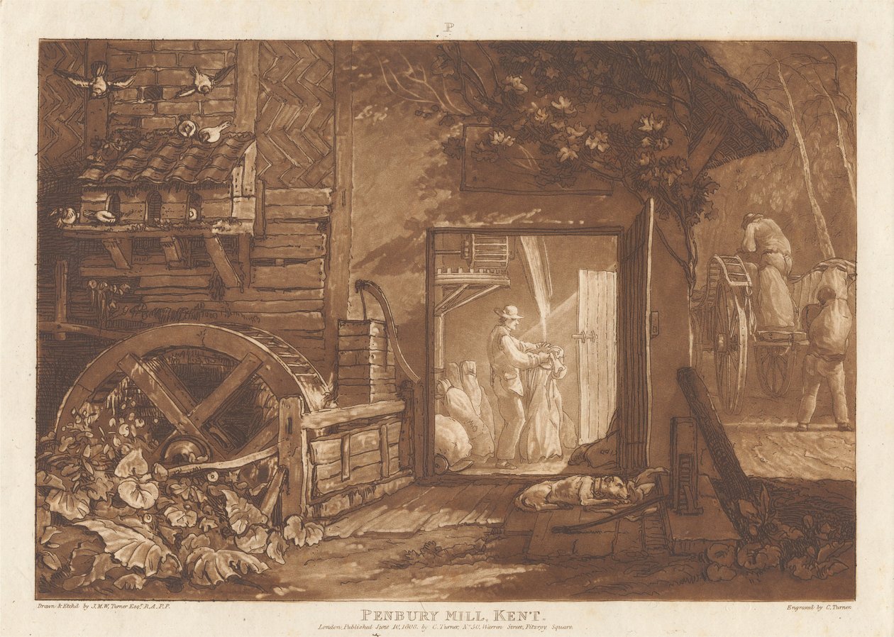 Pembury Mill, Kent av Joseph Mallord William Turner
