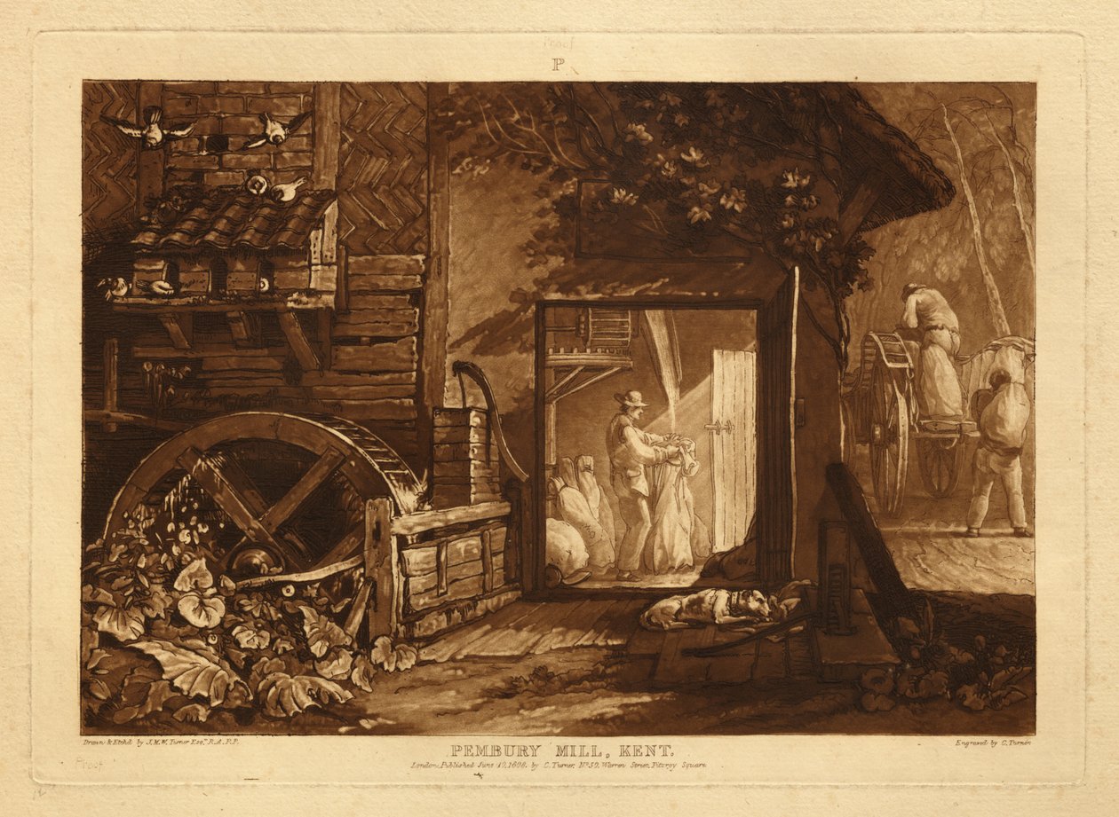 Pembury kvarn, Kent av Joseph Mallord William Turner