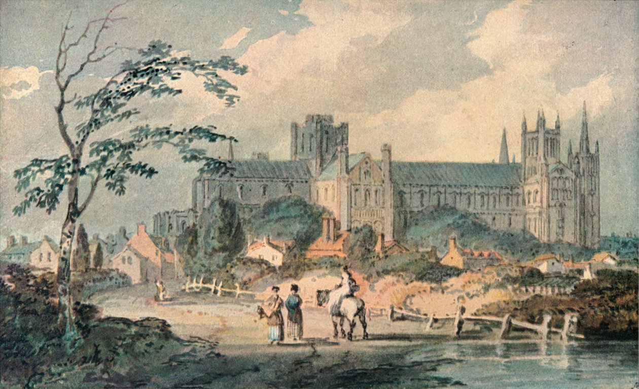 Peterborough Cathedral från norr, 1909 av Joseph Mallord William Turner