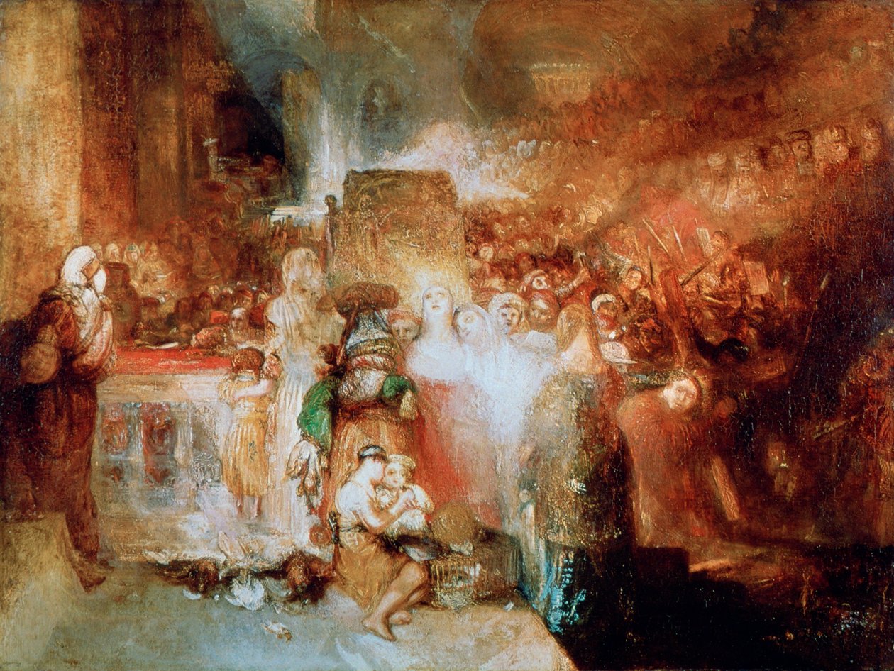 Pilatus tvättar sina händer, 1830 av Joseph Mallord William Turner