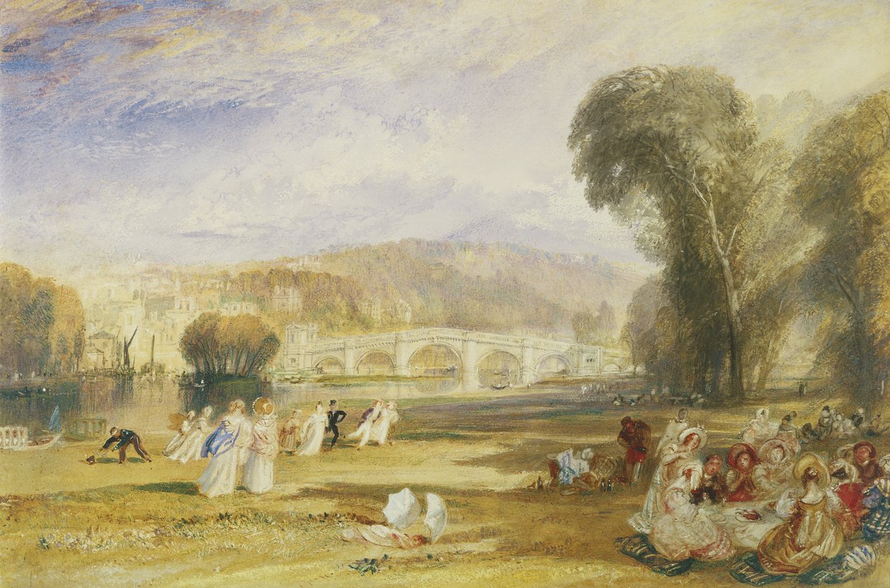 Richmond Hill and Bridge, Surrey, ca 1831 (akvarell på papper) av Joseph Mallord William Turner
