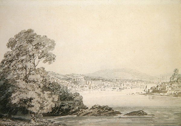 River Scene (penna, bläck och tvätt på papper) av Joseph Mallord William Turner
