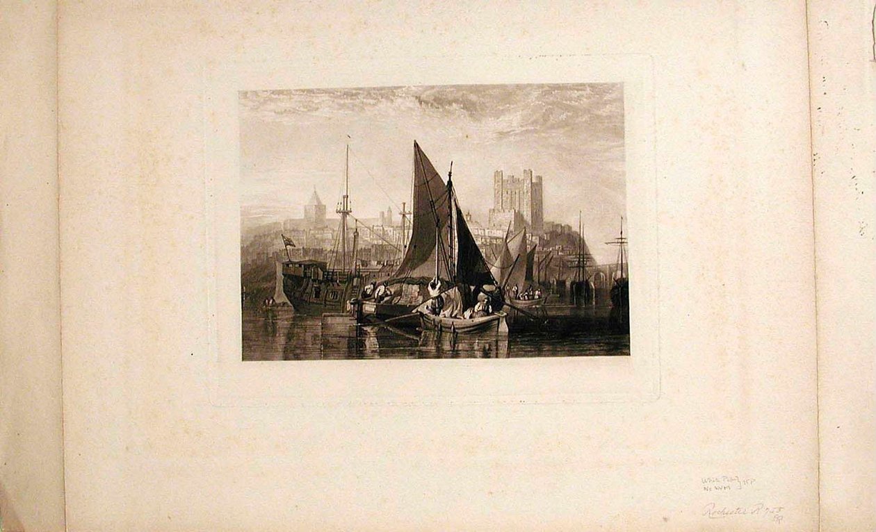 Rochester vid floden Medway av Joseph Mallord William Turner