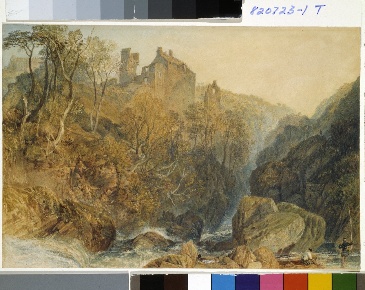 Rosslyn Castle (akvarell på vitt papper) av Joseph Mallord William Turner