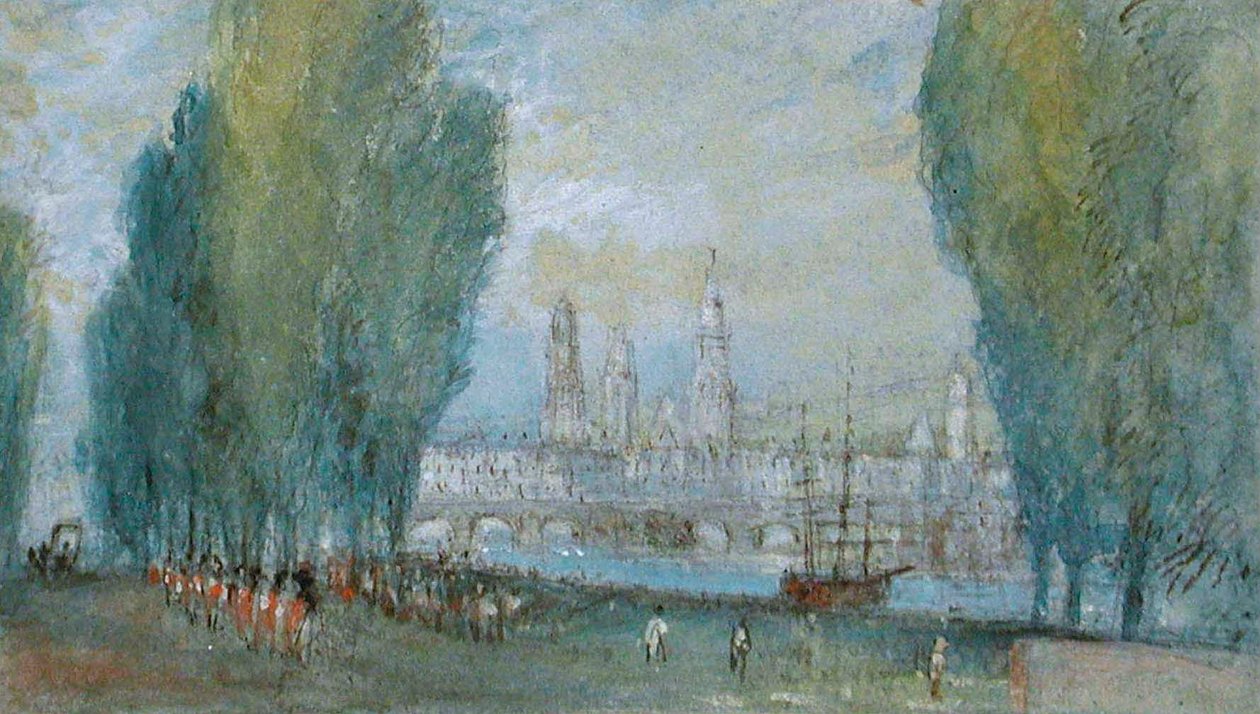 Rouen från St. Sever av Joseph Mallord William Turner