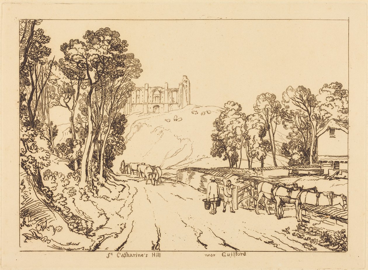 Sankta Katarinas kulle nära Guildford av Joseph Mallord William Turner