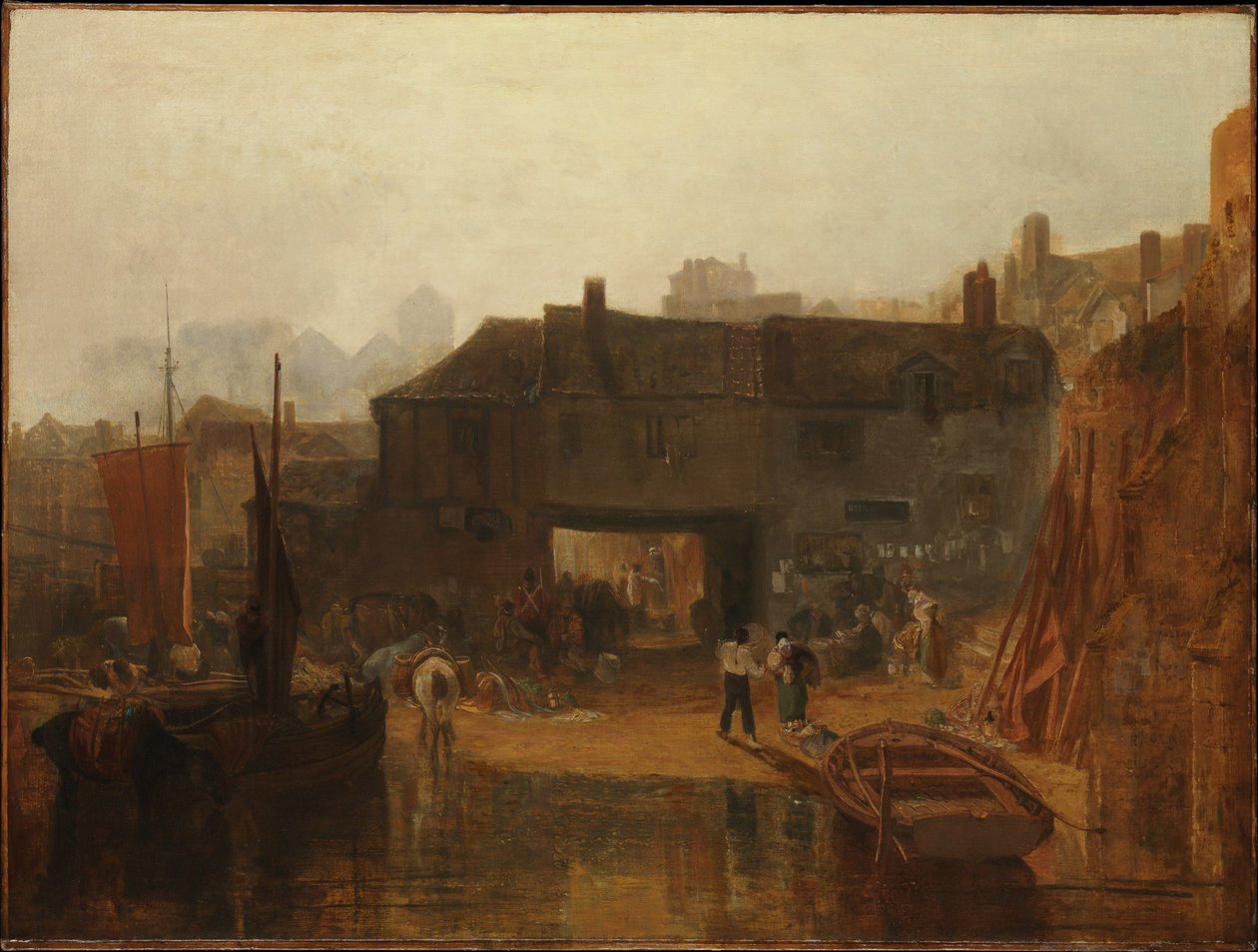 Saltash och vattenfärjan, Cornwall av Joseph Mallord William Turner