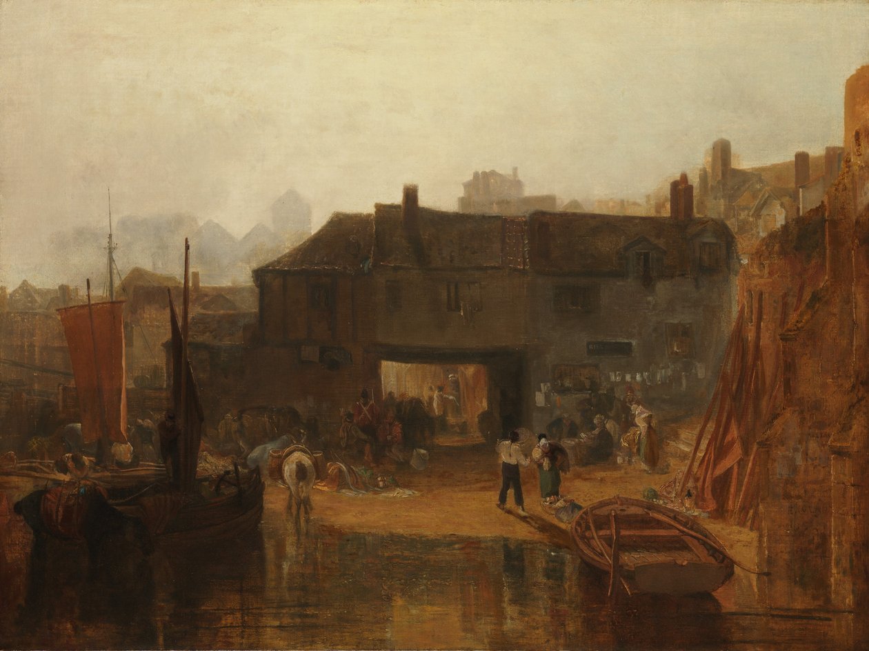 Saltash med vattenfärjan, Cornwall, 1811. av Joseph Mallord William Turner