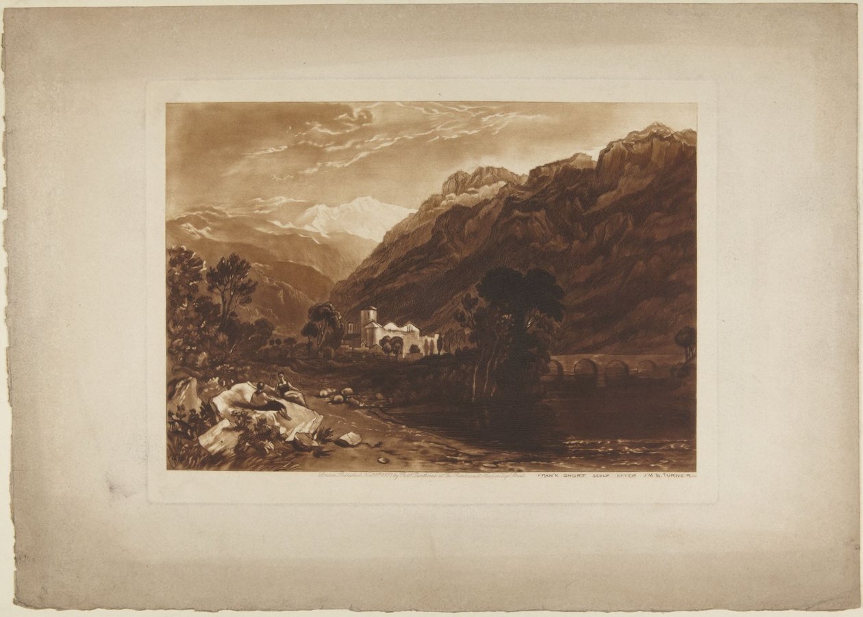Utsikt över Alperna av Joseph Mallord William Turner