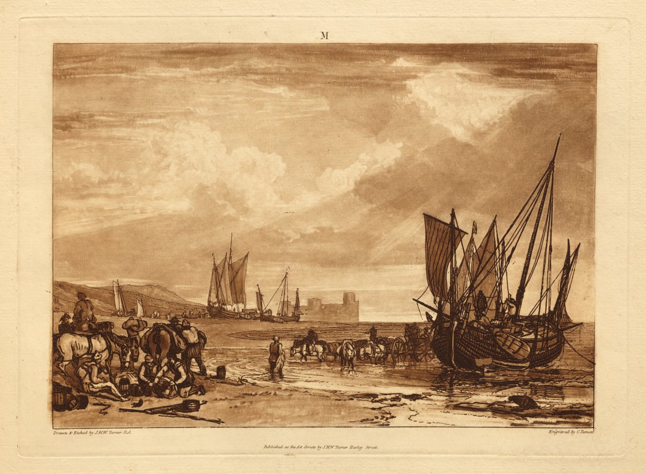 En scen vid den franska kusten av Joseph Mallord William Turner
