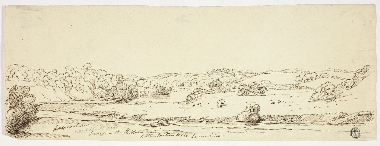 Scener på Kibble nära Little Milton Hall, Lancashire av Joseph Mallord William Turner