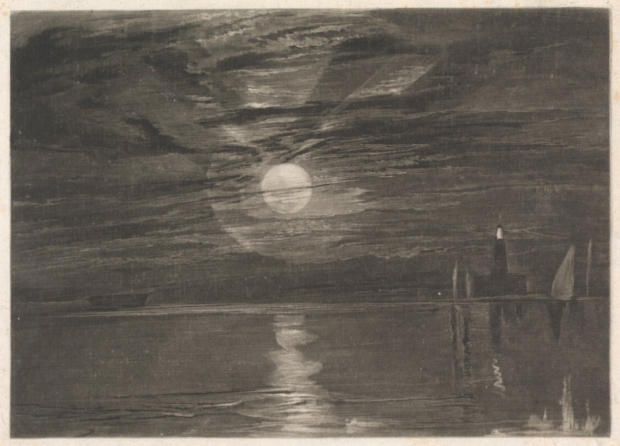 Shields fyr av Joseph Mallord William Turner