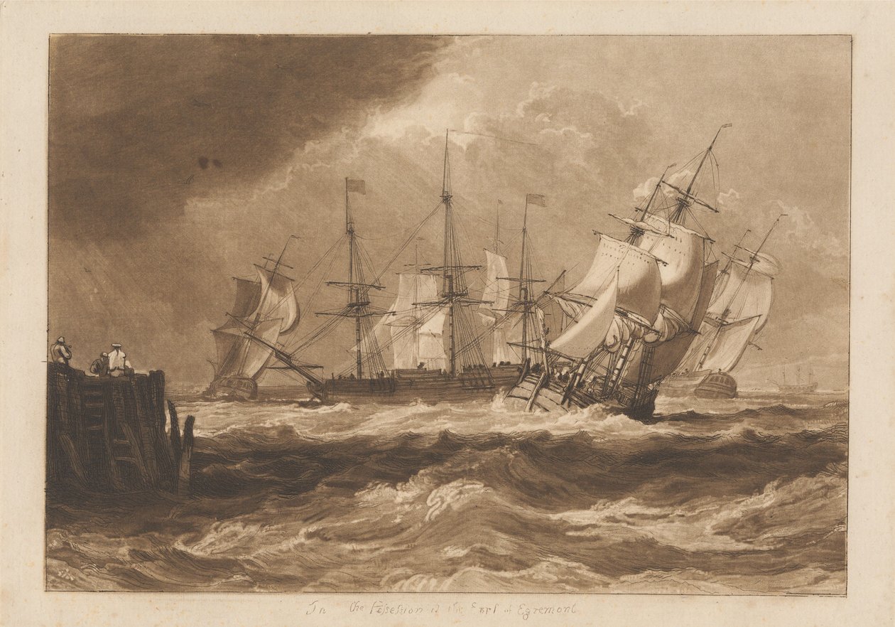 Fartyg i en bris av Joseph Mallord William Turner