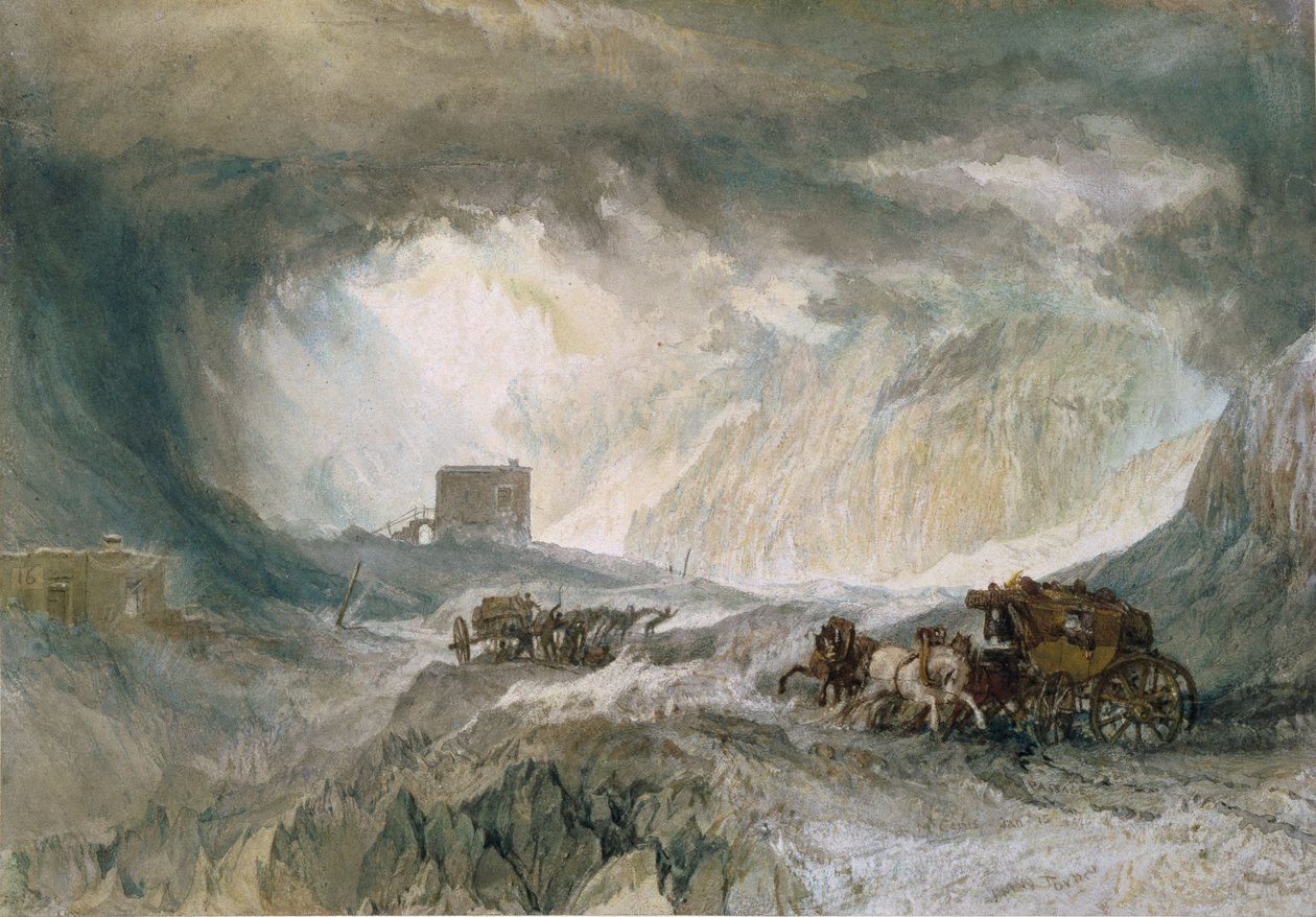 Snöstorm, Mont Cenis, 1820 av Joseph Mallord William Turner