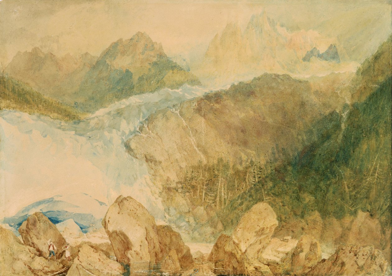 Arveirons källa, ca 1806 (akvarell med skrapning på papper) av Joseph Mallord William Turner