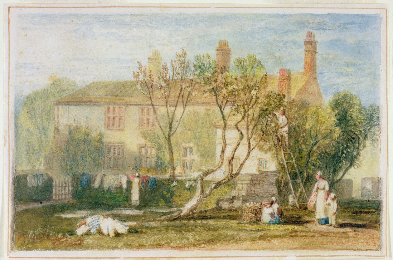 Steeton Manor House, nära Farnley, ca 1815-18 (wc på papper) av Joseph Mallord William Turner